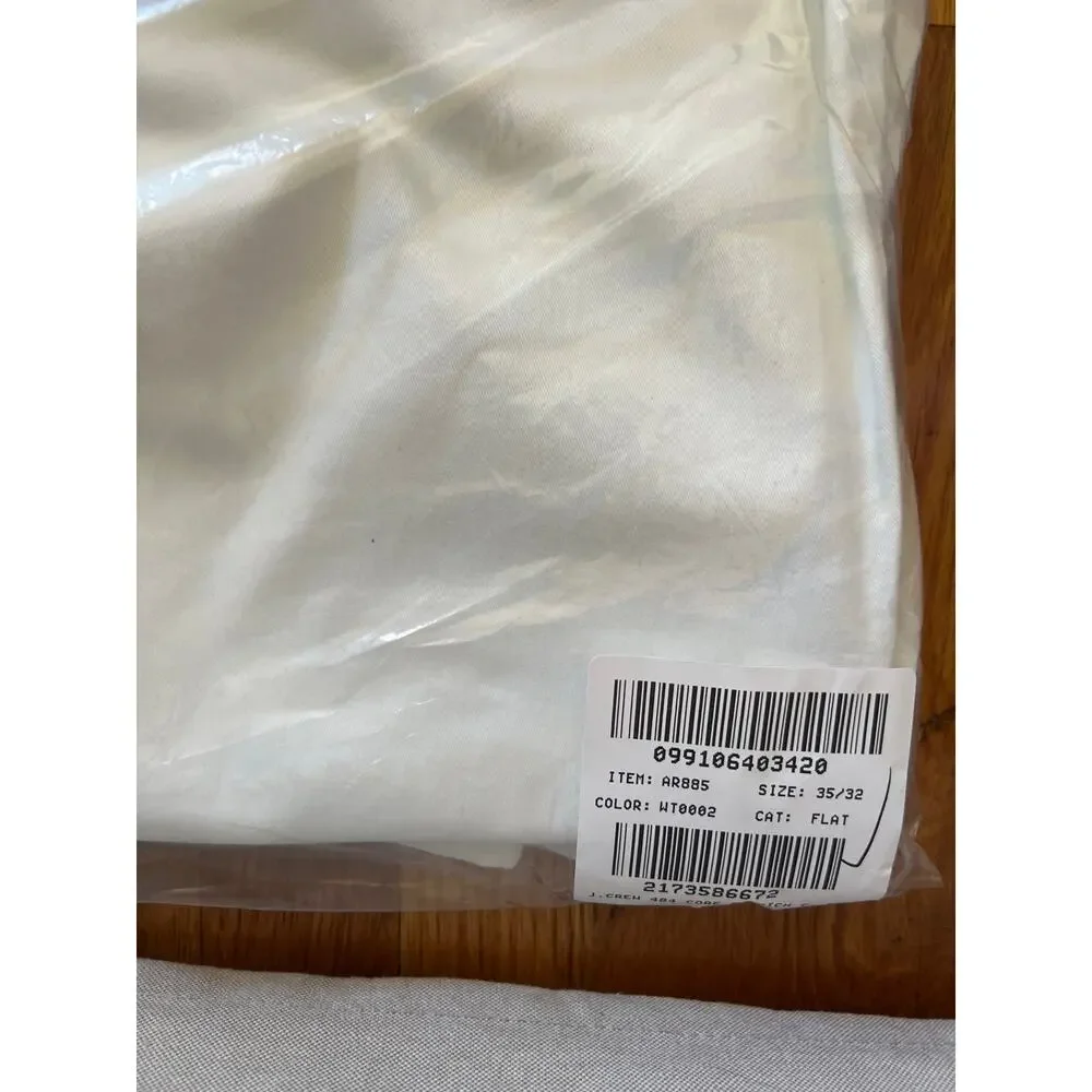 J. Crew 484 Slim-fit stretch chino pant in White size 35/32